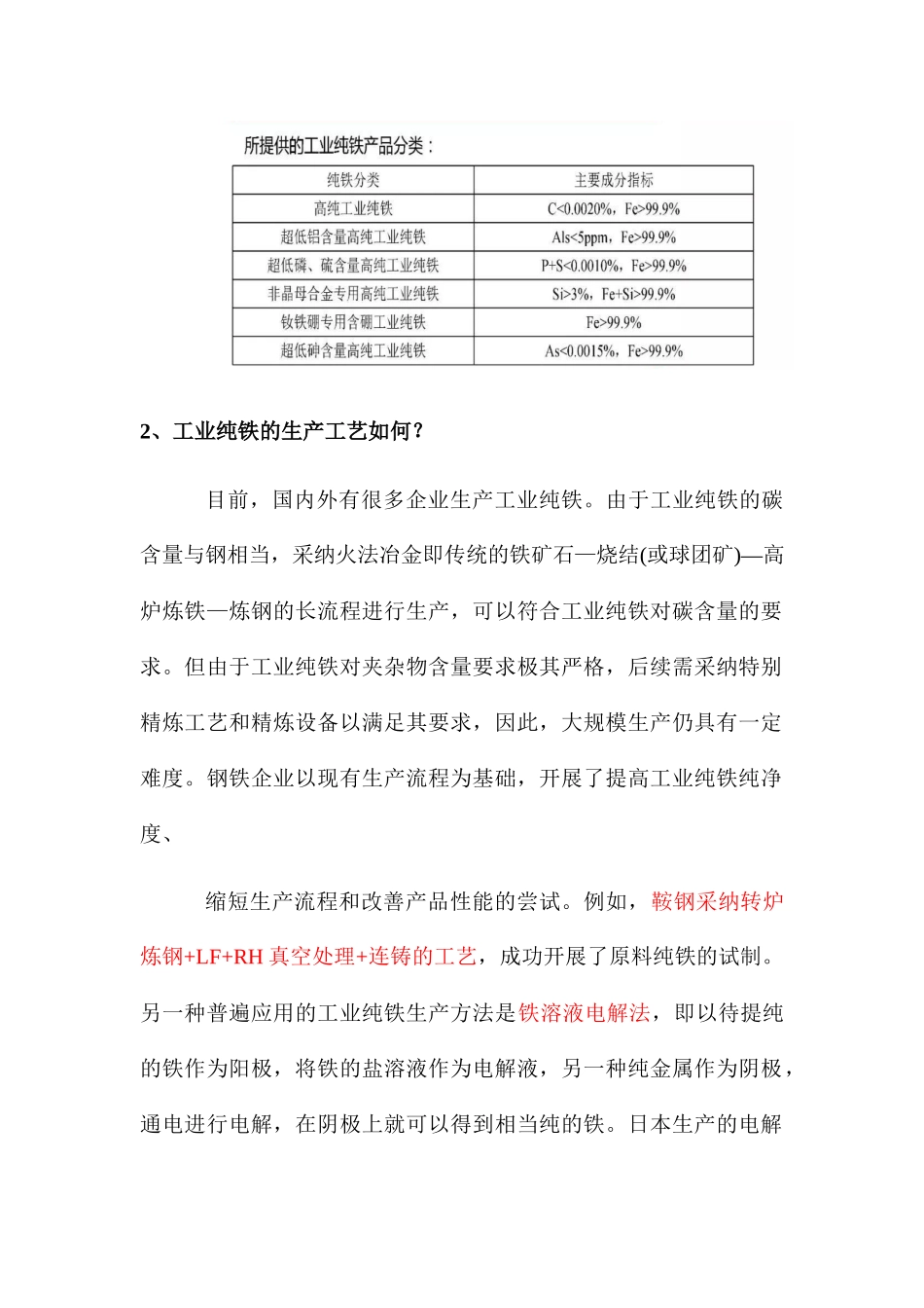 工业纯铁行业调研整理及LFP成本分析_第2页