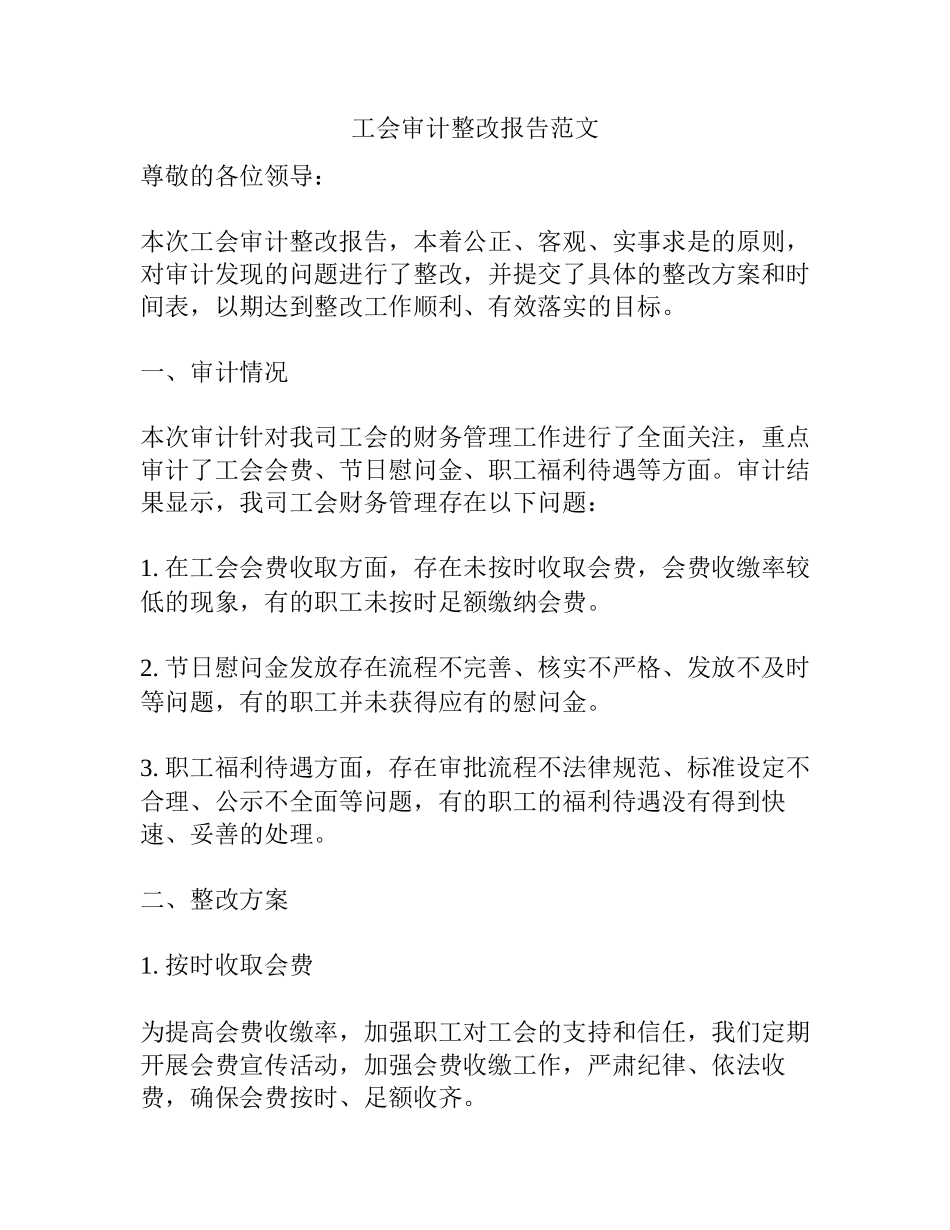 工会审计整改报告范文_第1页