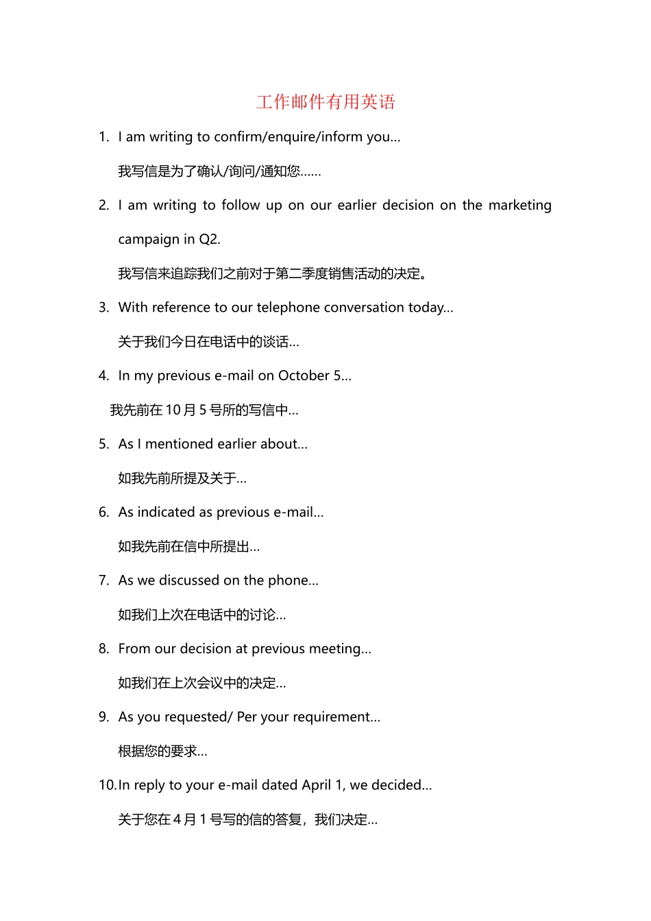 工作邮件实用英语_第2页