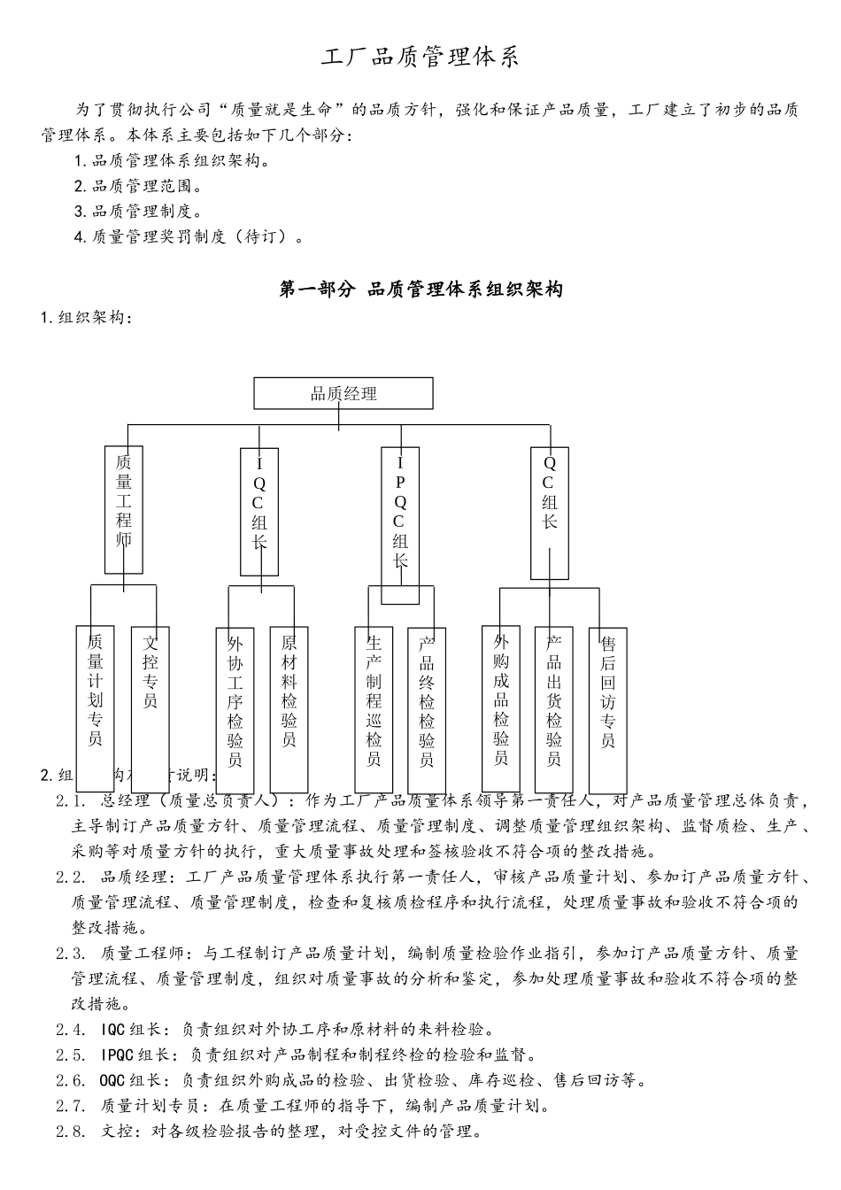 工厂品质管理体系通用版_第1页