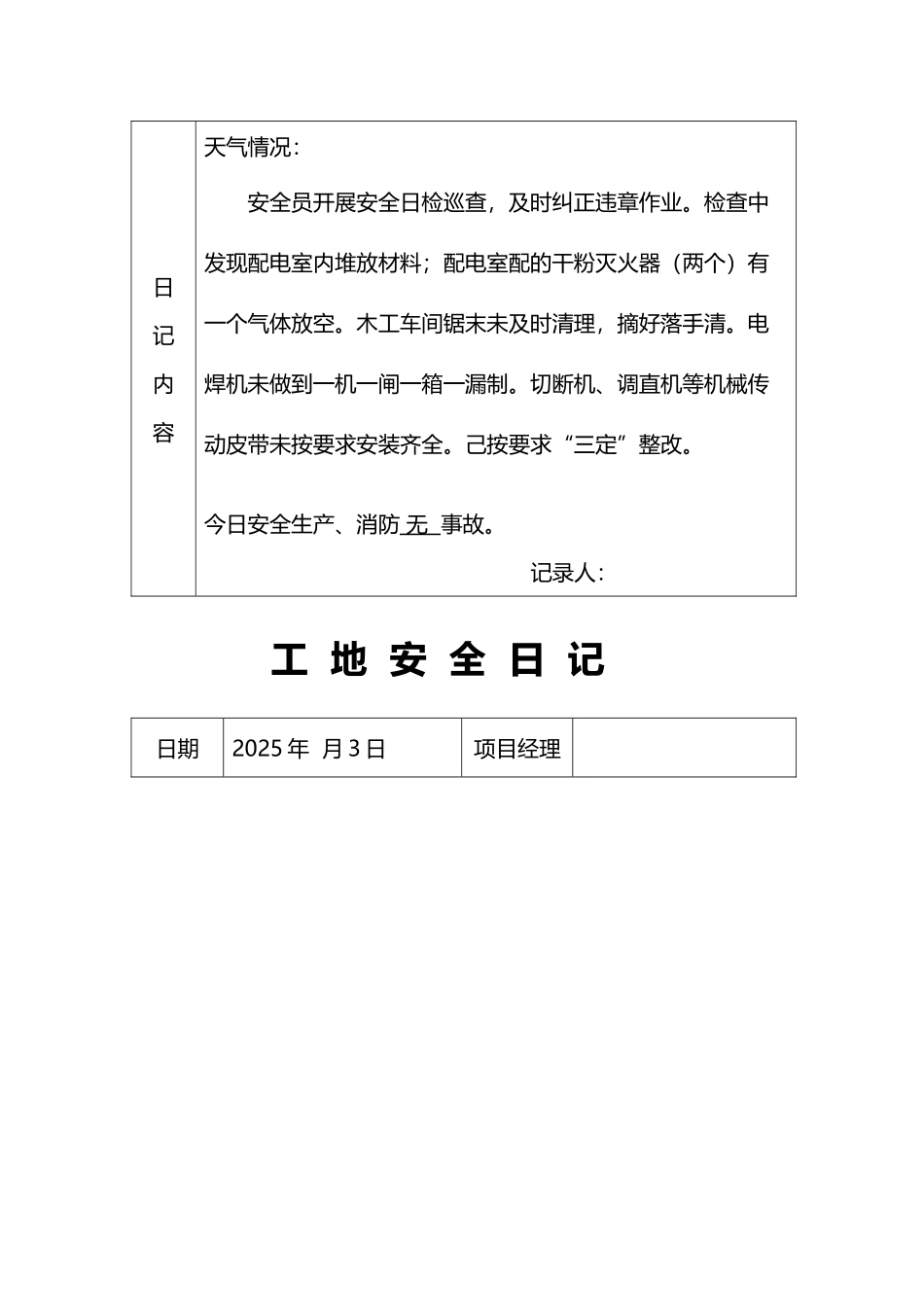 工地安全日记-范例汇总_第3页