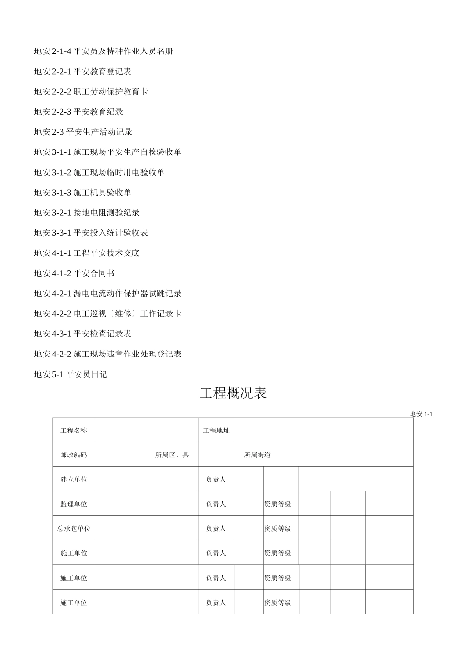 工地安全管理台帐范文_第2页