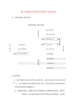 工地综合治理和文明施工标化管理