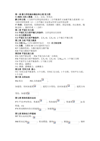 工程力学公式总结