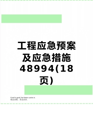 工程应急预案及应急措施48994