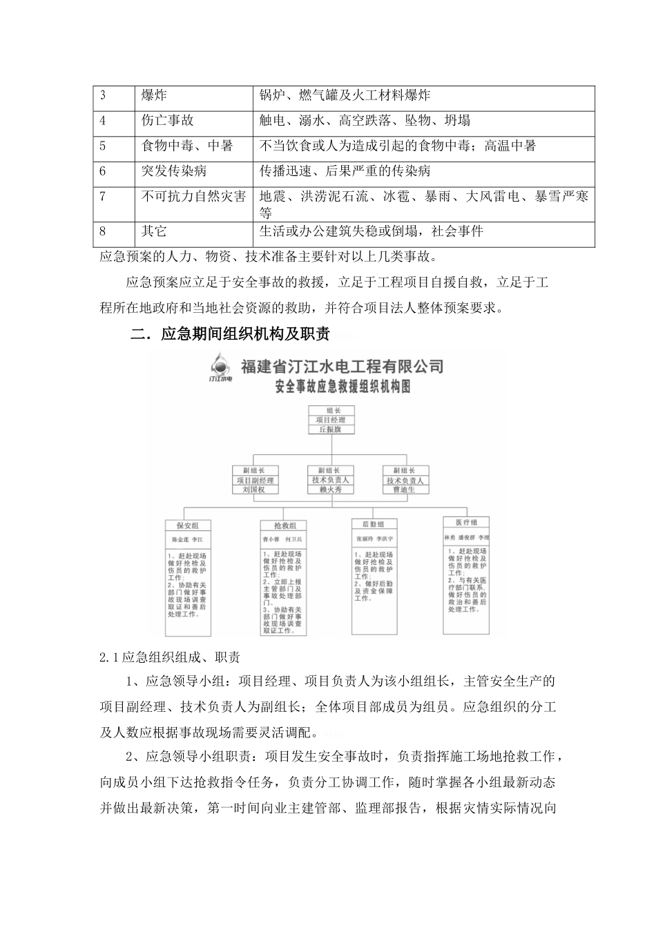 工程施工现场安全事故应急预案_第2页