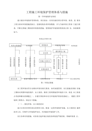 工程施工环境保护管理体系与措施