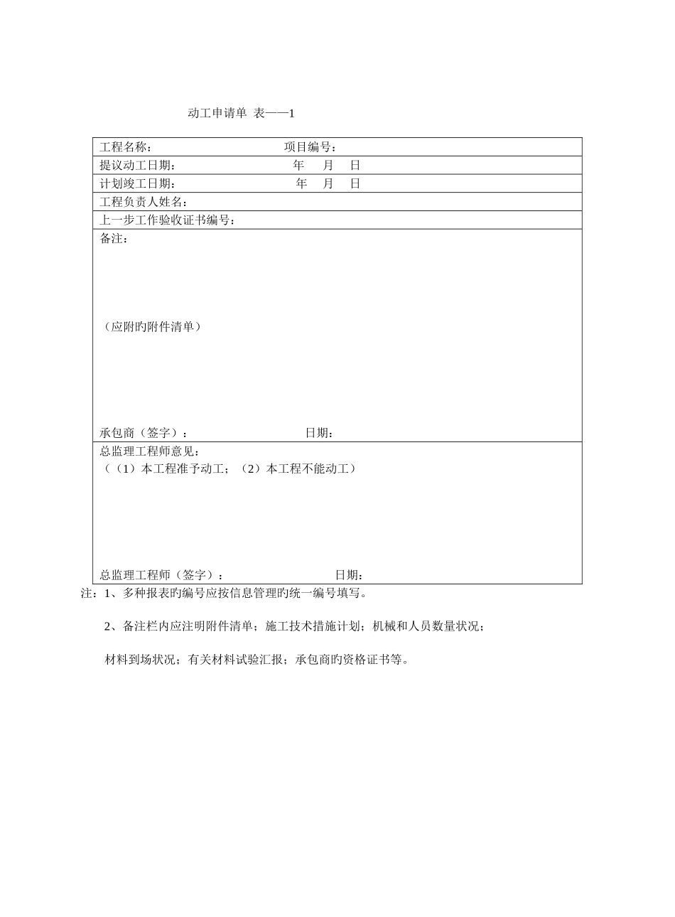 工程施工表格大全_第1页