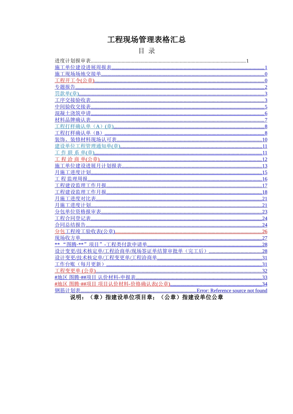 工程现场管理表格汇总_第1页