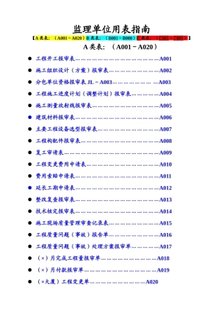 工程监理单位用建龙表格