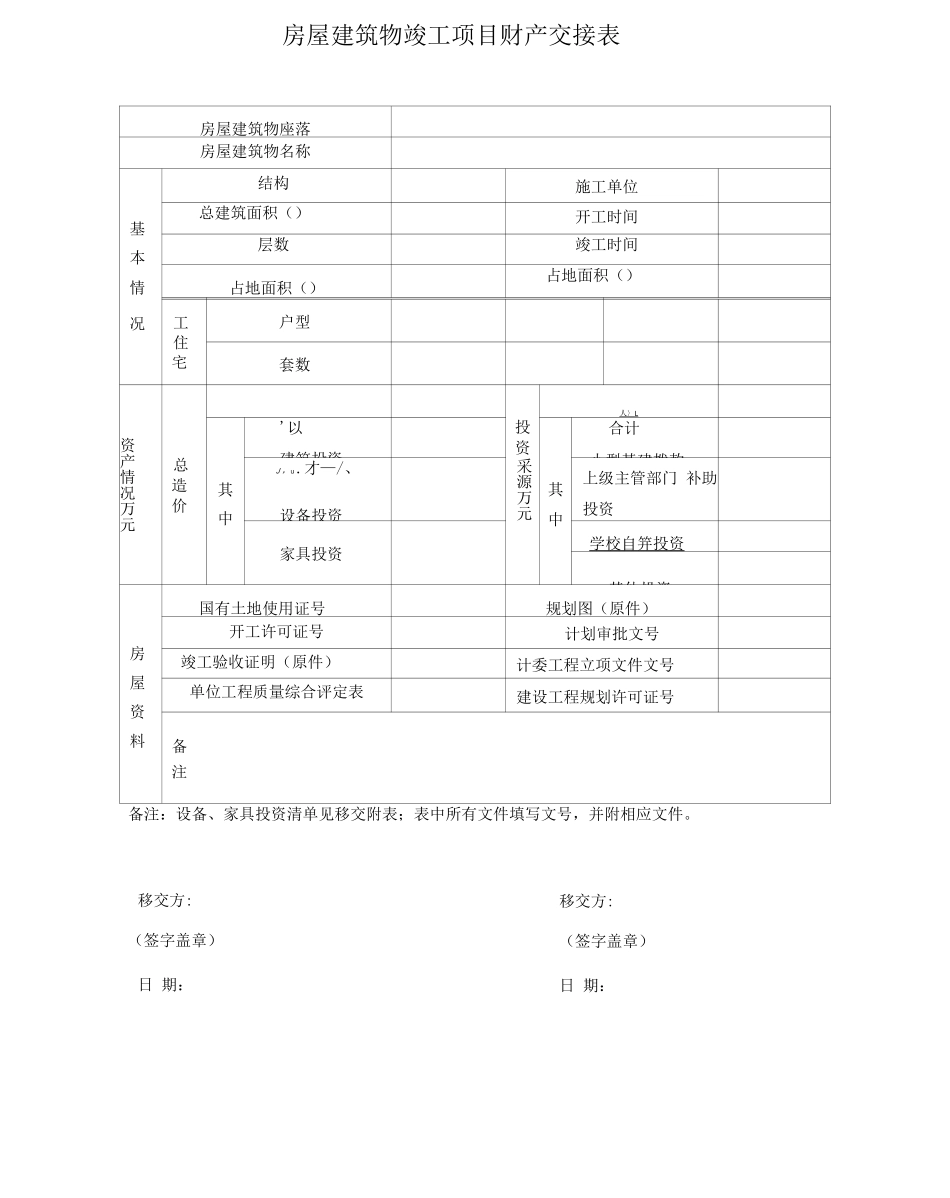 工程移交清单版_第3页