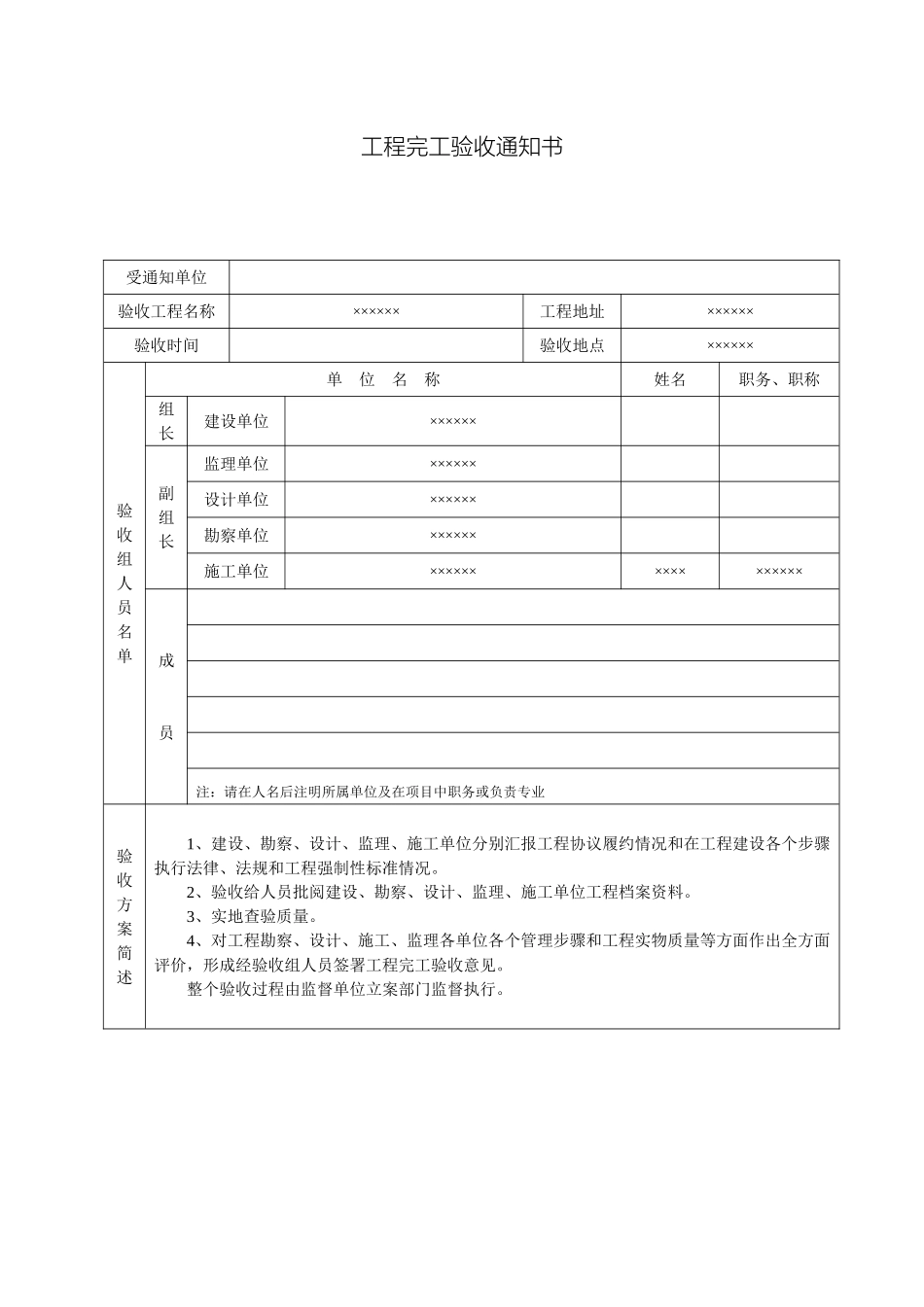 工程竣工验收意见书范本_第2页