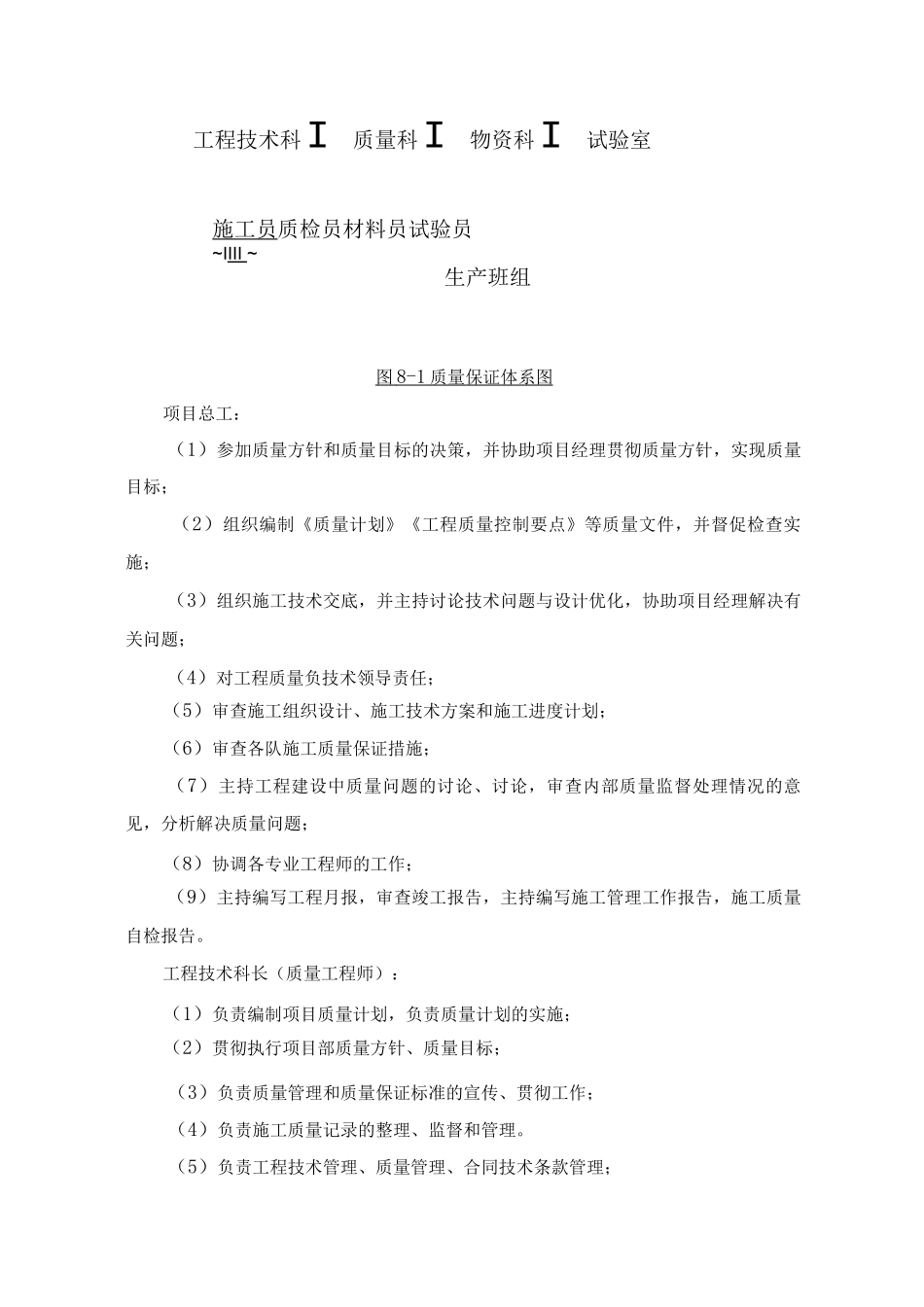 工程质量保证措施及相关人员岗位职责_第2页