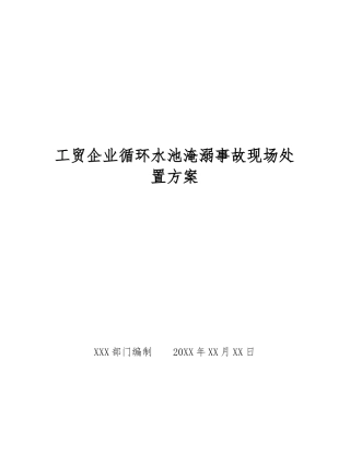 工贸企业循环水池淹溺事故现场处置方案
