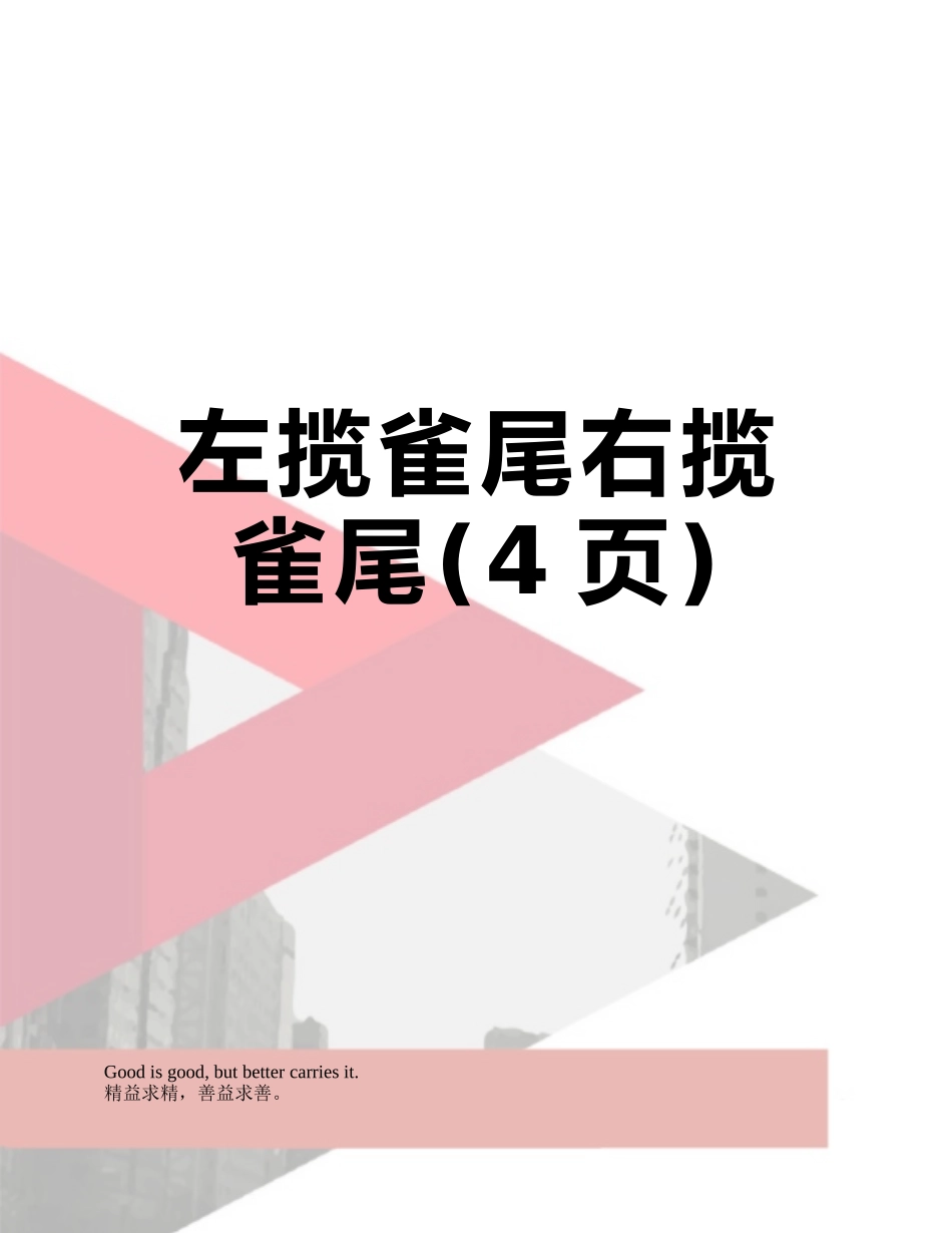 左揽雀尾右揽雀尾_第1页