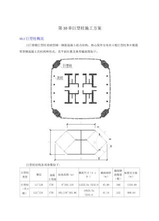 巨型柱施工方案