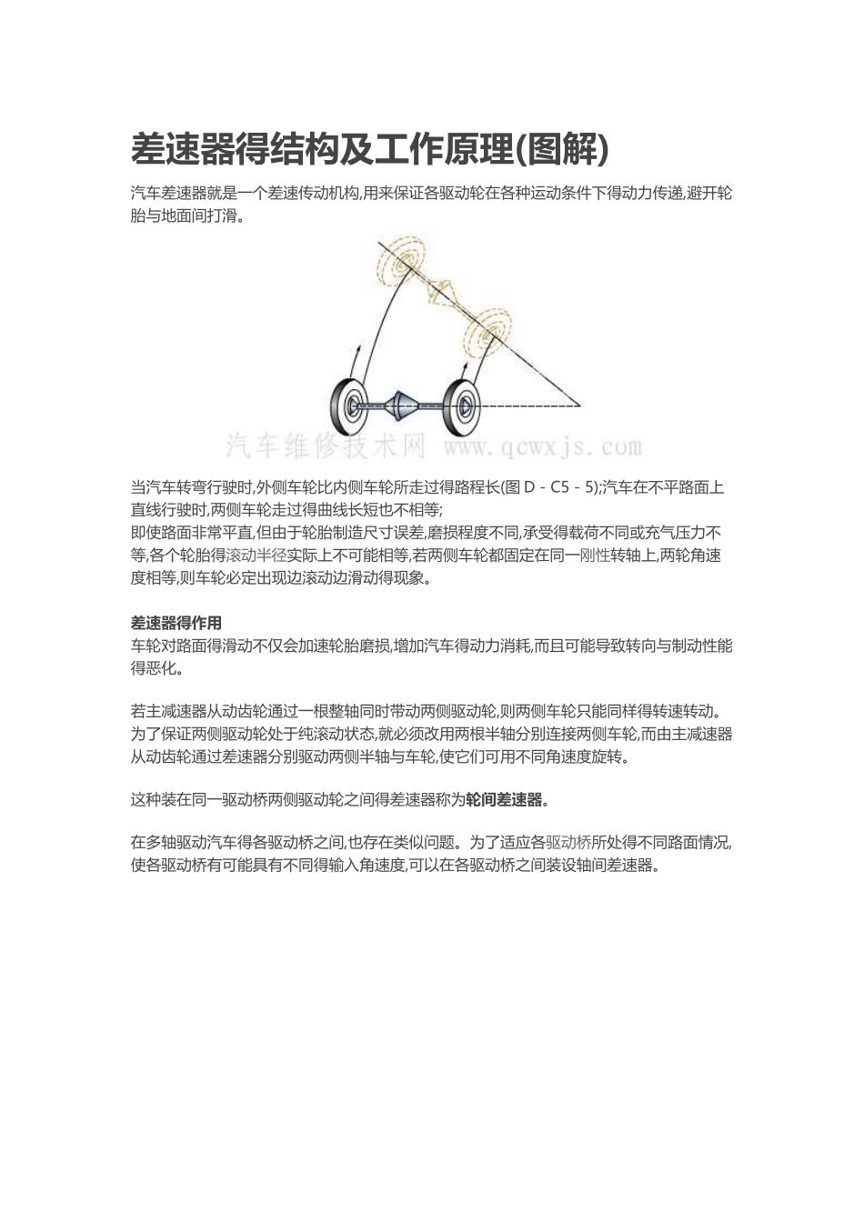 差速器的结构及工作原理_第1页