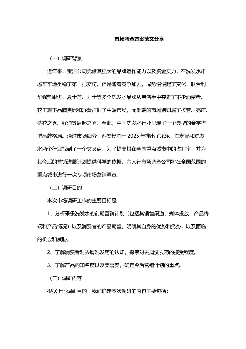 市场调查方案_第2页