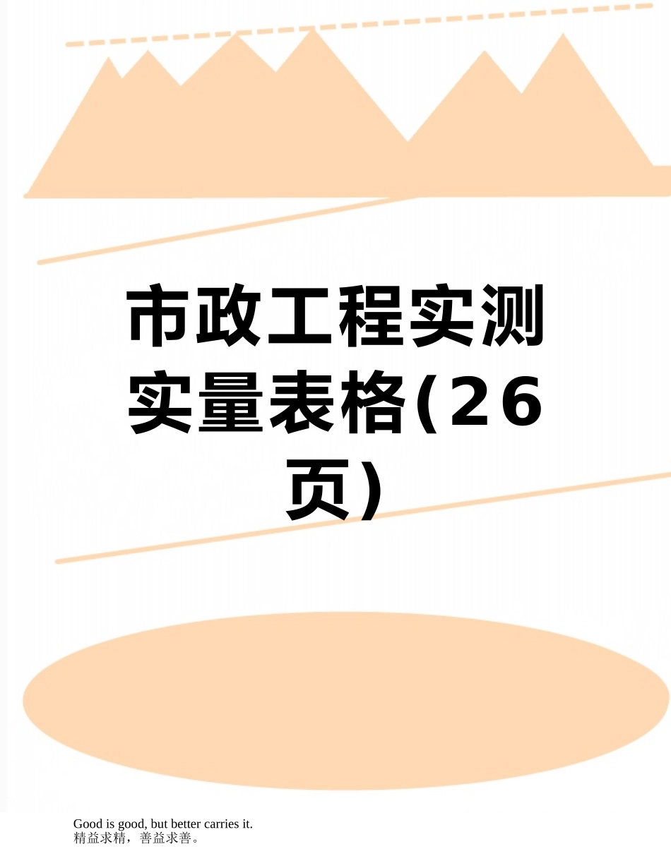 市政工程实测实量表格_第1页