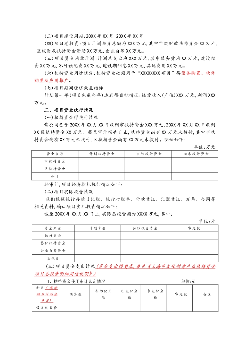 市文创项目专项审计报告参考模版_第3页