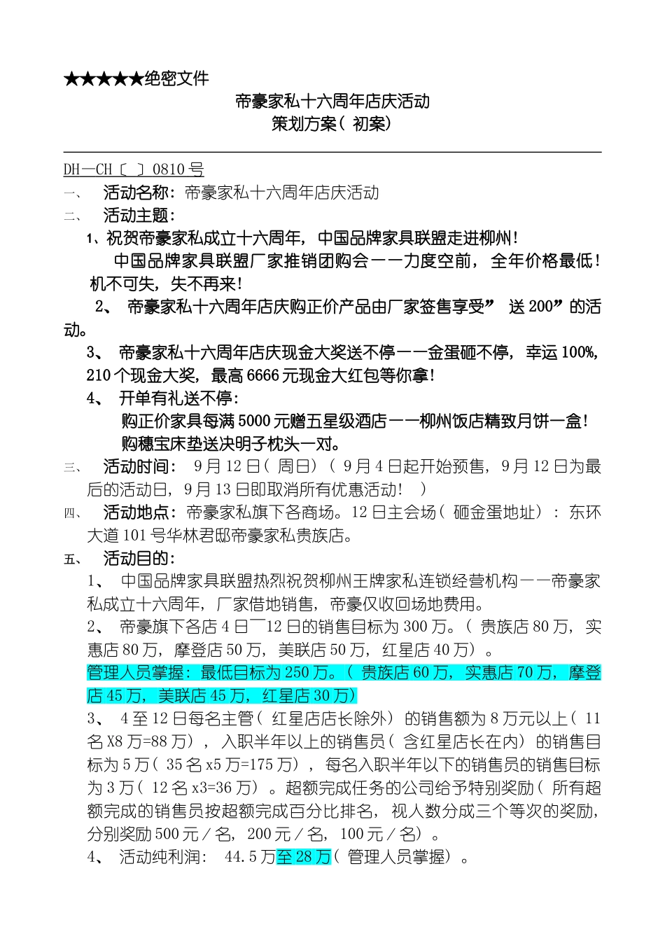 帝豪家私店庆活动策划方案模板_第2页