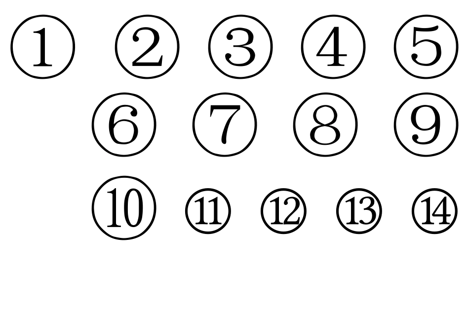 带圈数字序号1-96_第1页