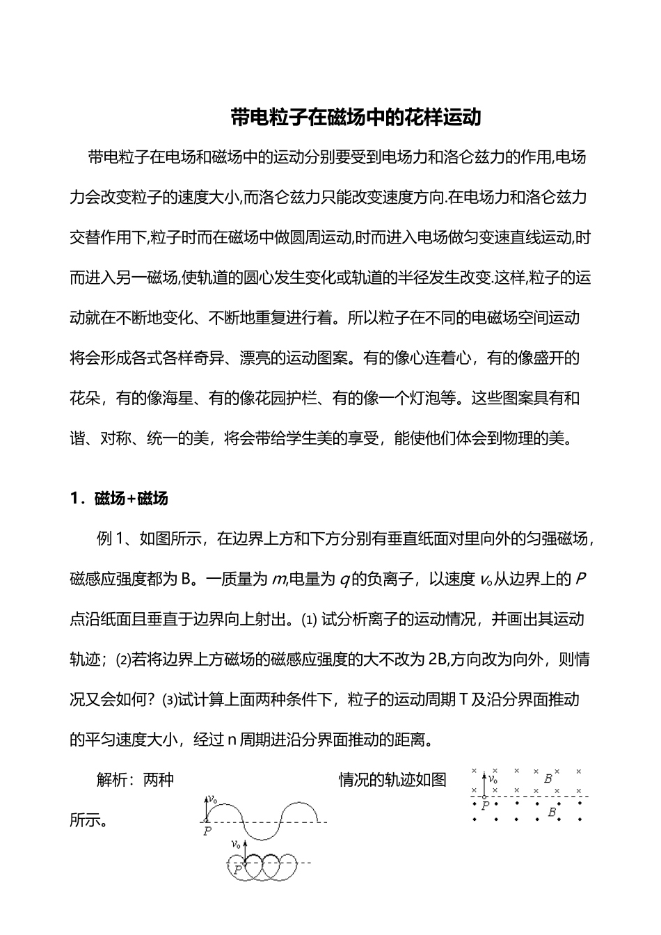 带电粒子在磁场中的花样运动_第2页