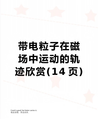 带电粒子在磁场中运动的轨迹欣赏