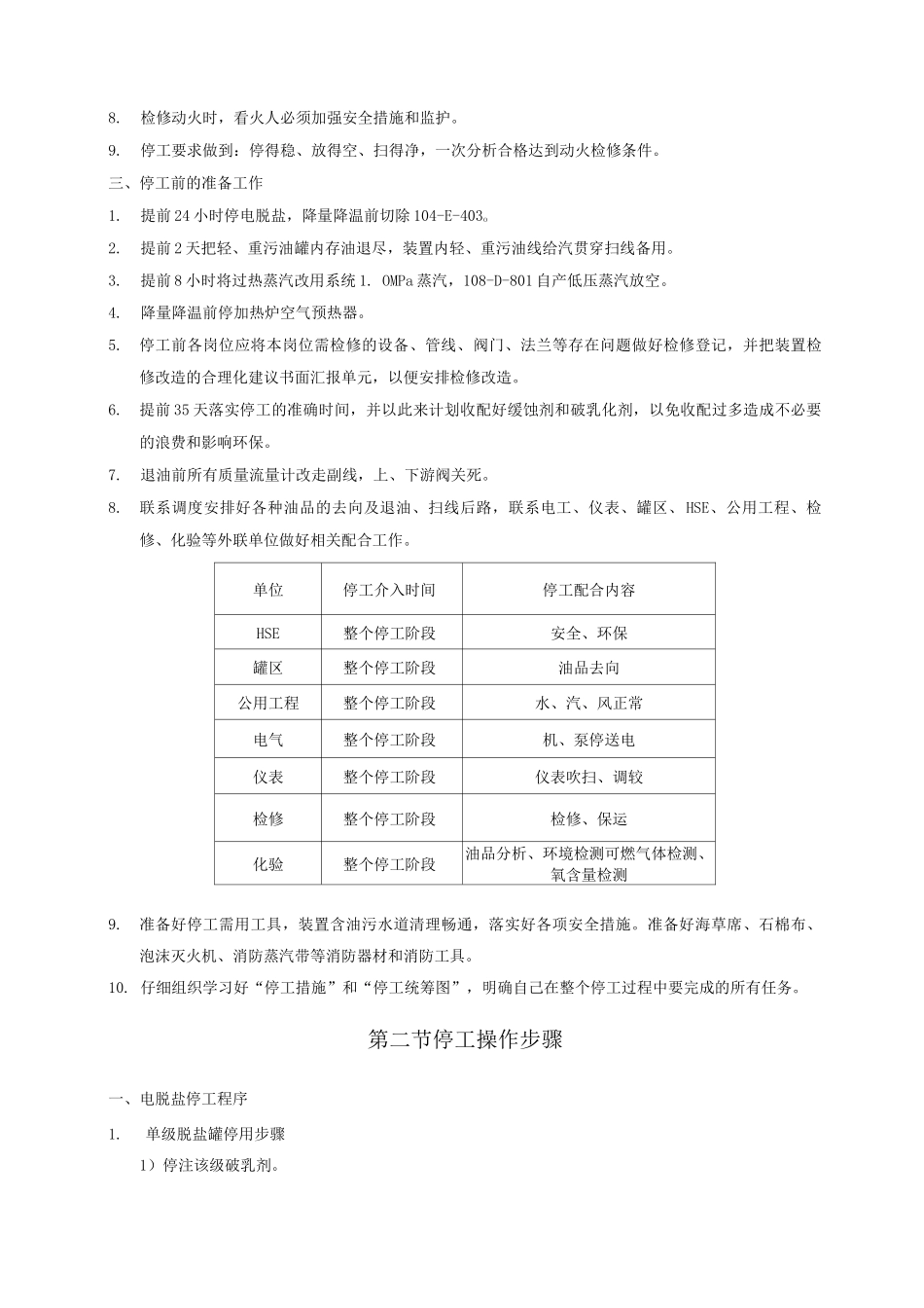 常减压蒸馏装置停工操作方案_第2页