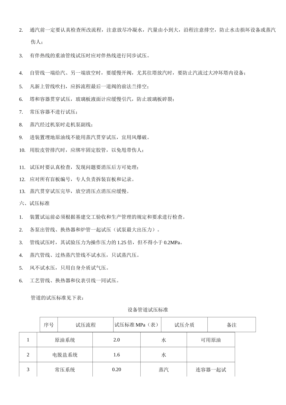 常减压装置蒸汽贯通吹扫试压方案_第3页