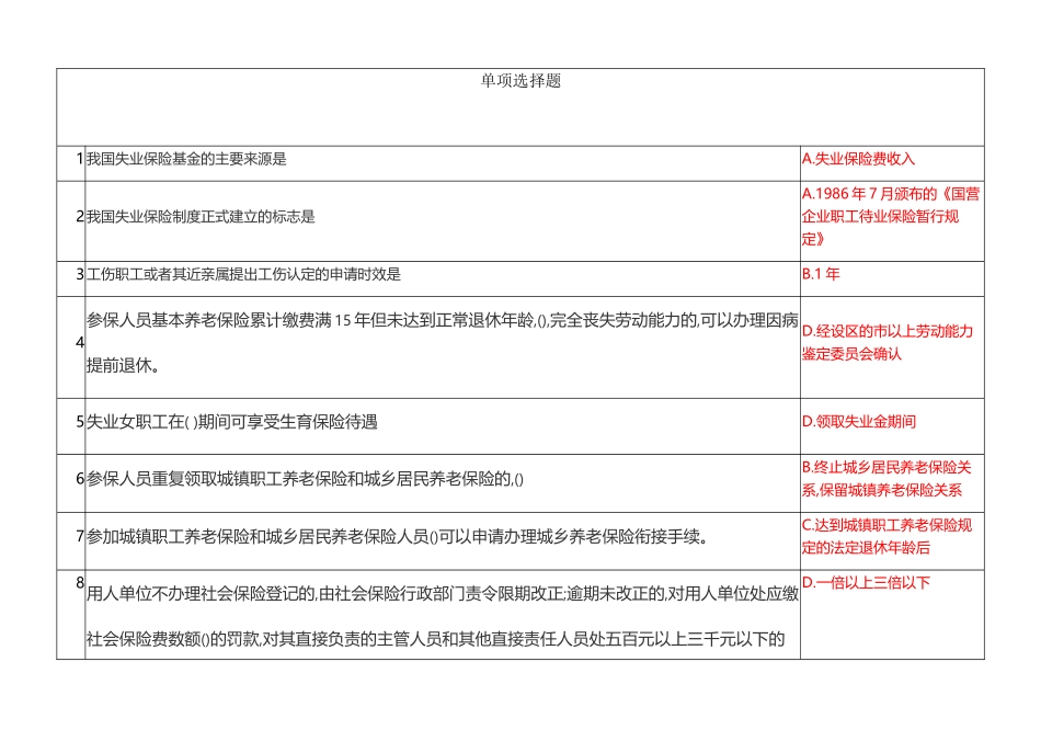 常州社会保险基础单项选择题_第2页