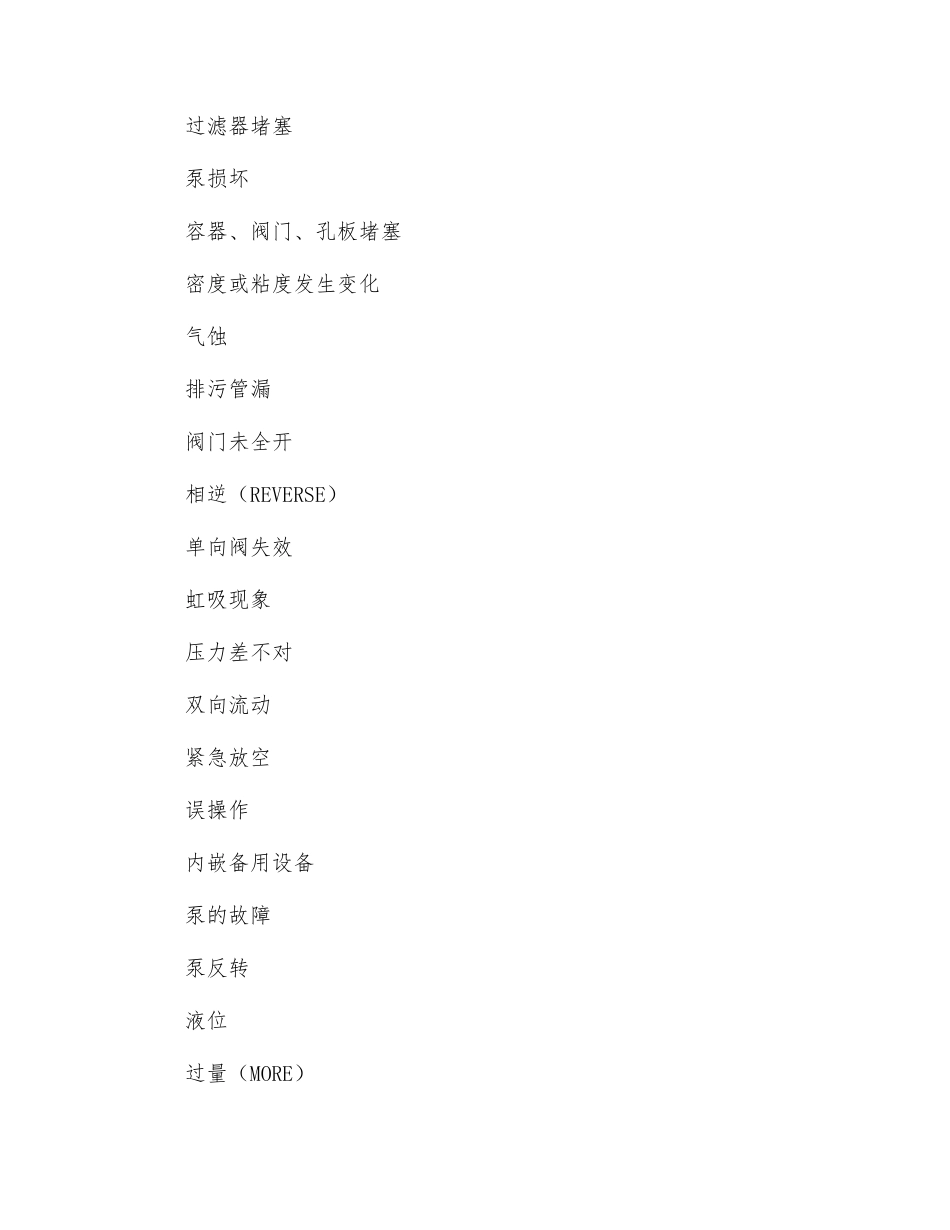 常用HAZOP分析工艺参数、偏差及产生原因_第3页