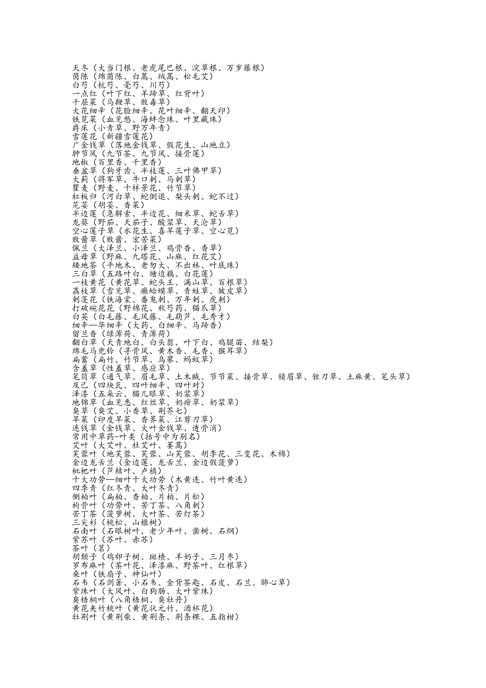 常用中药别名大全一览表_第3页