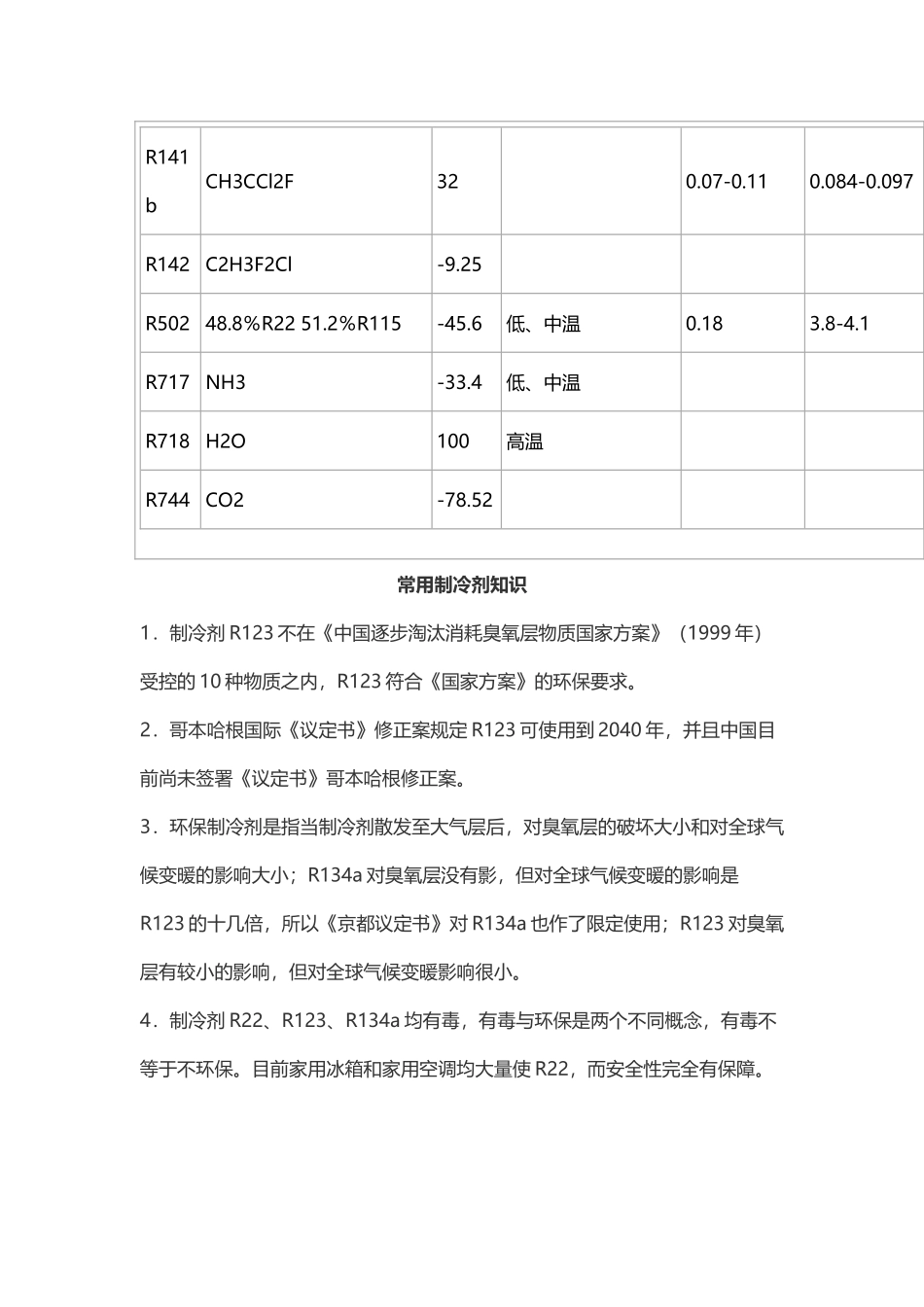常用制冷剂性能对比_第3页