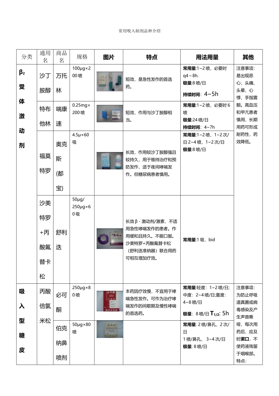 常用吸入制剂品种介绍_第2页