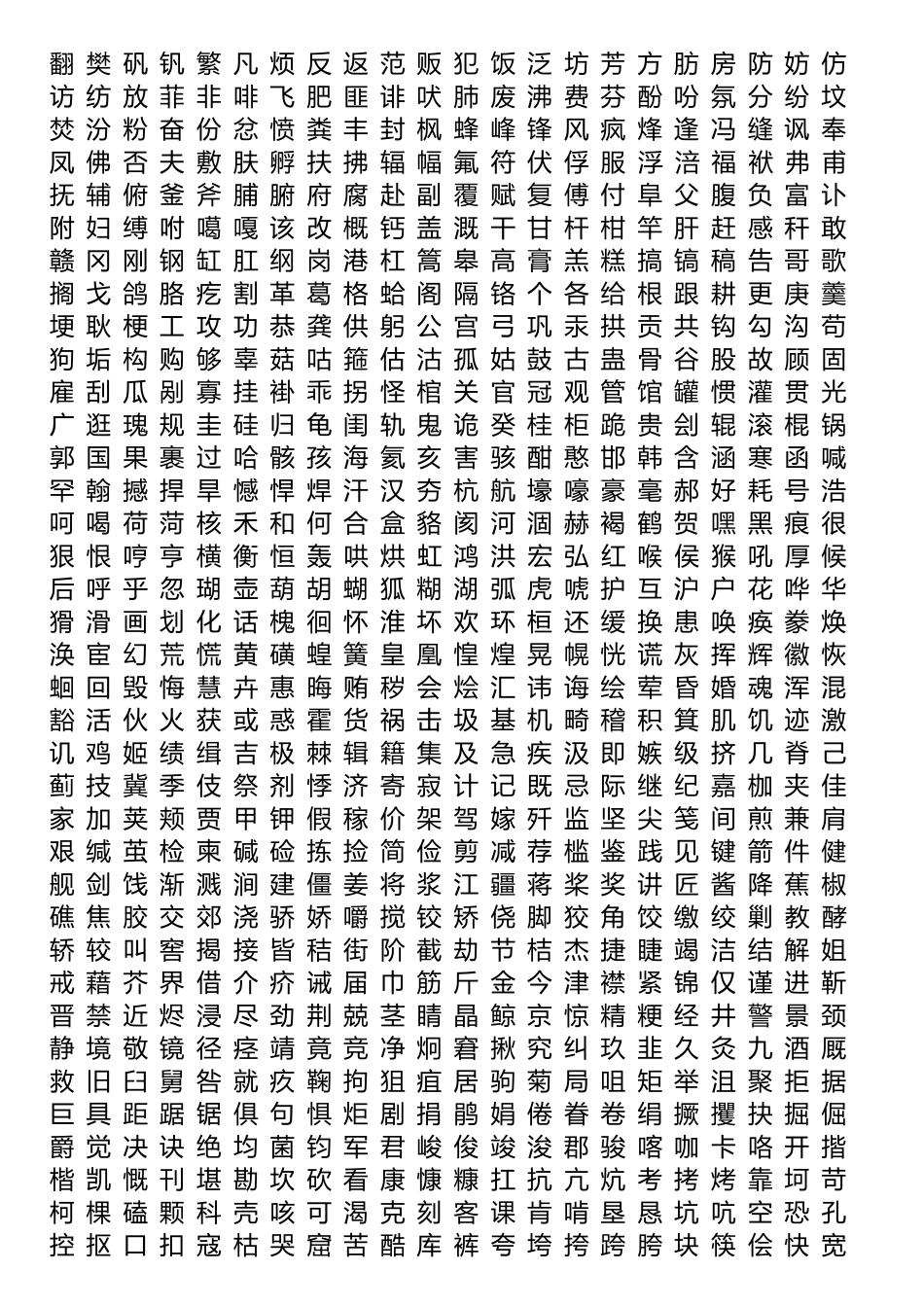 常用字共3500个带拼音的_第3页
