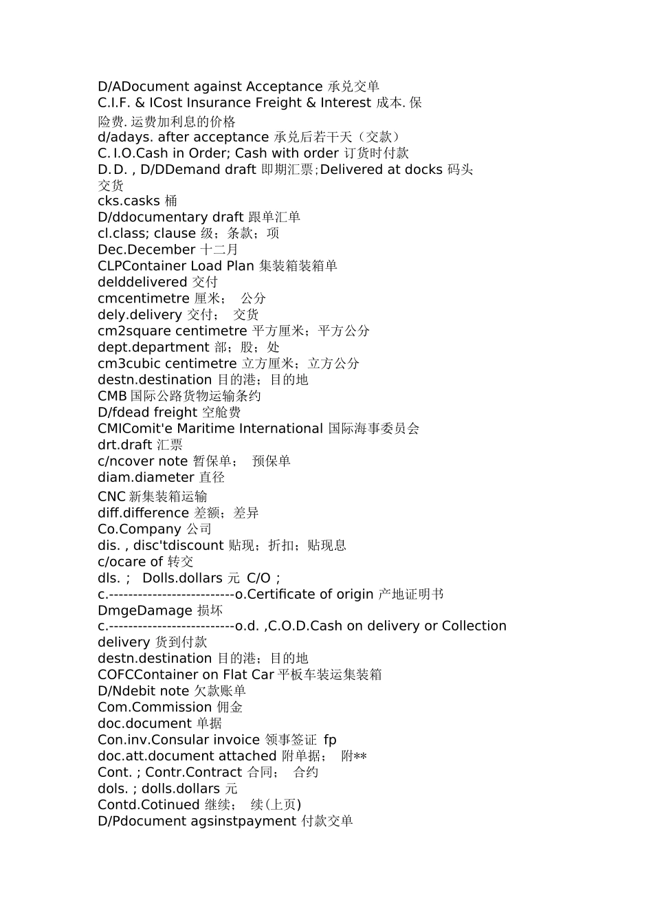 常用外贸英语缩写_第2页