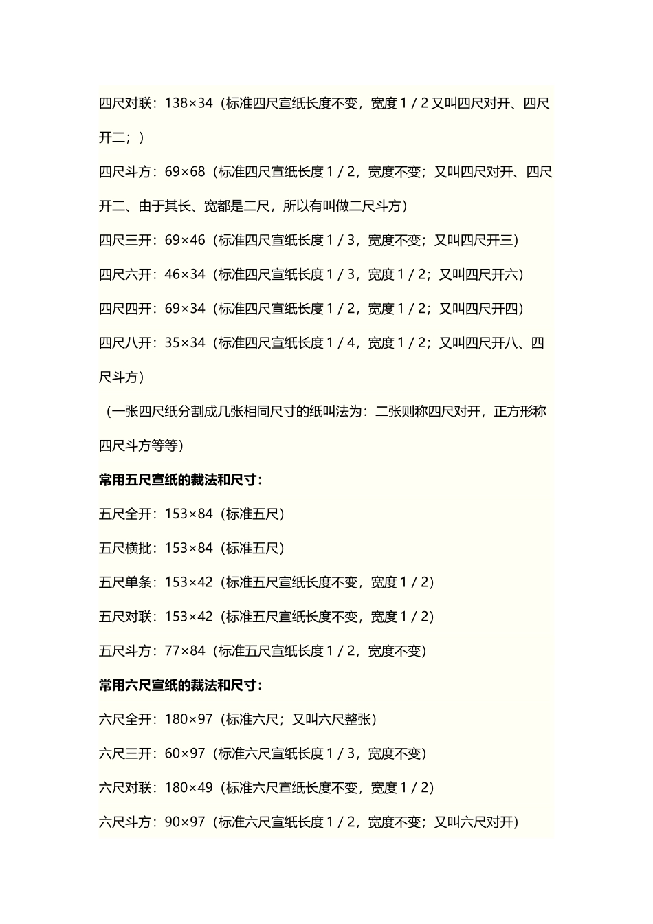 常用宣纸的尺寸_第3页