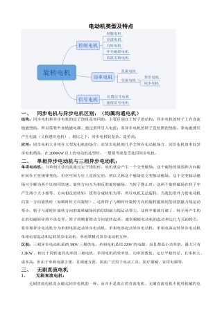 常用电动机类型及特点