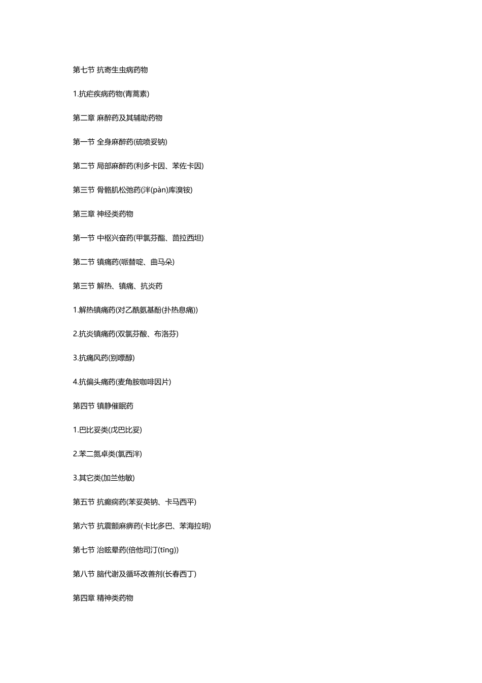 常用西药分类_第3页