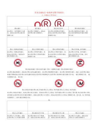 常见交通标志-标线和交警手势辨识-2
