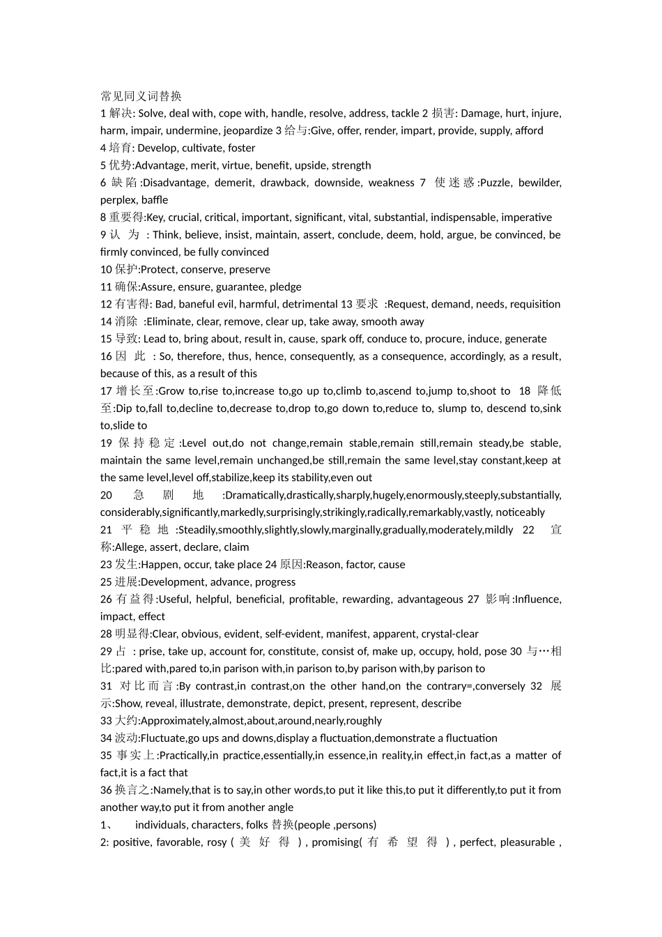 常见同义词替换_第1页