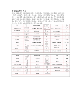常见弱电符号大全