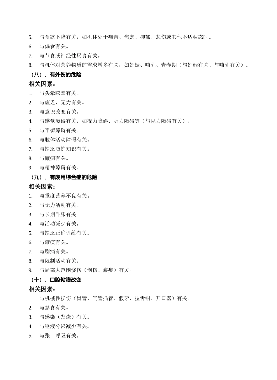 常见的共性护理诊断_第3页