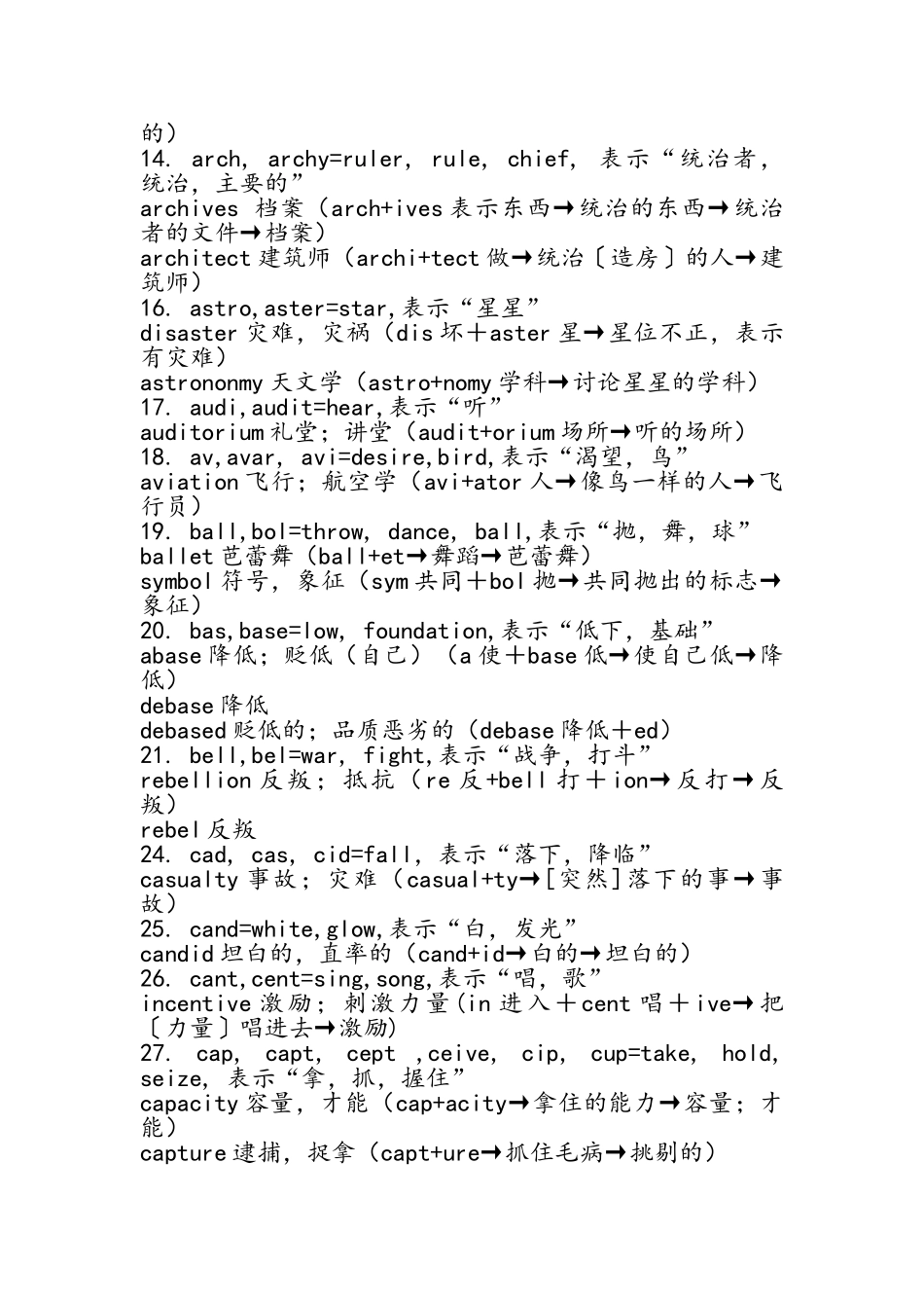 常见词根浓缩版_第2页