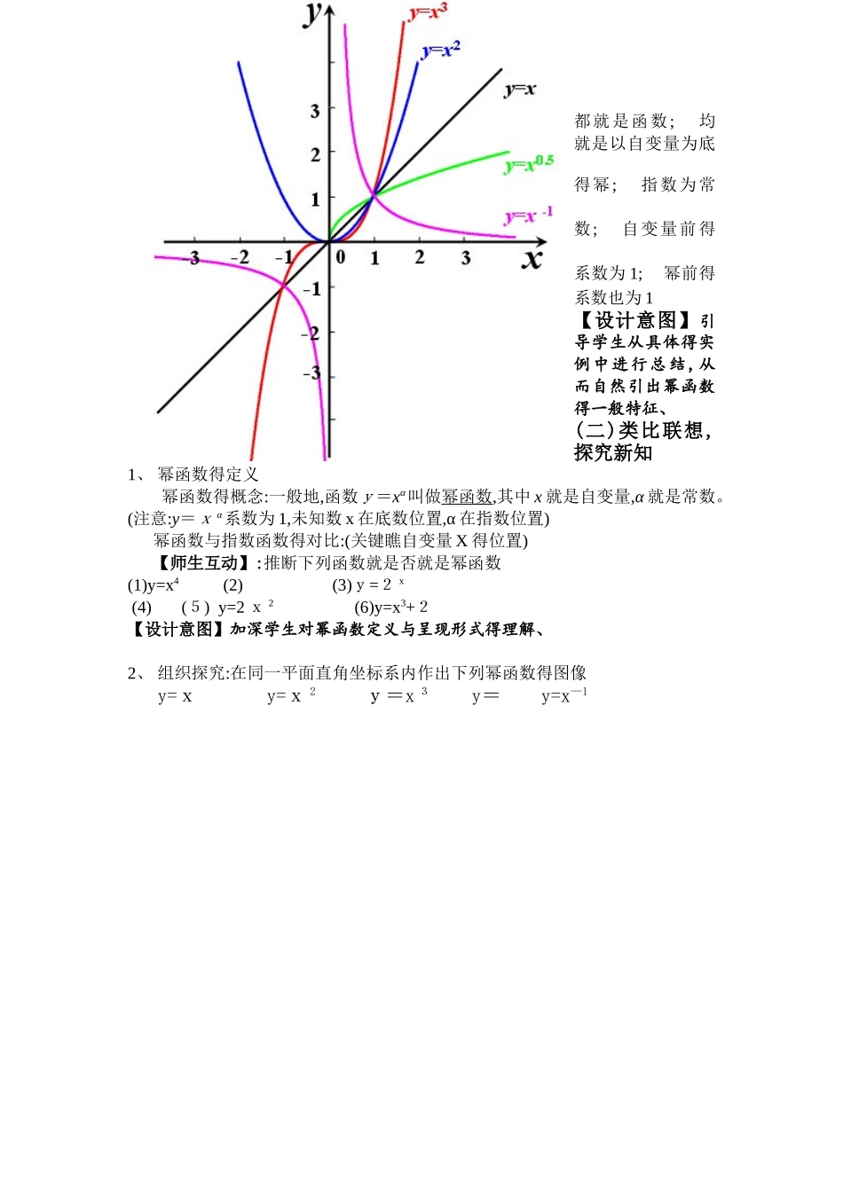 幂函数教学设计_第2页