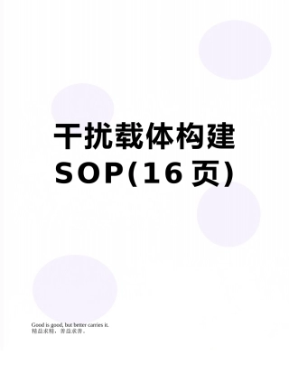 干扰载体构建SOP