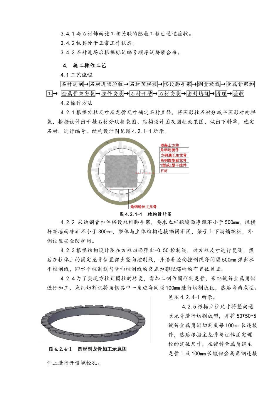 干挂石材圆柱施工工艺标准_第2页