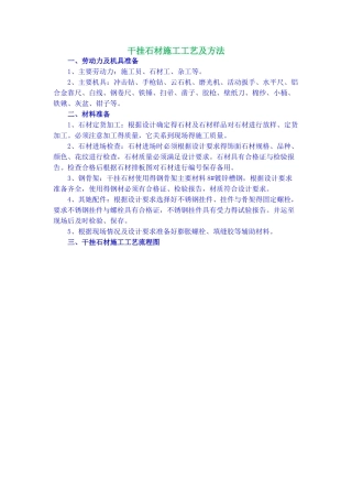 干挂石材施工工艺及方法