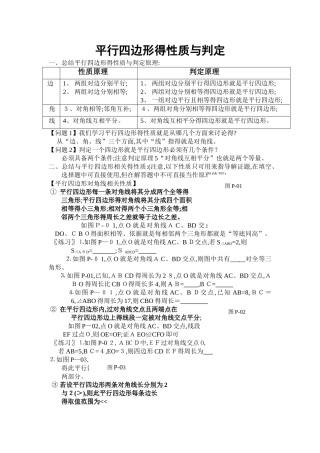 平行四边形与特殊的平行四边形